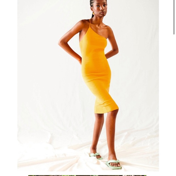 ZARA NWT one shoulder midi dress - Picture 2 of 8